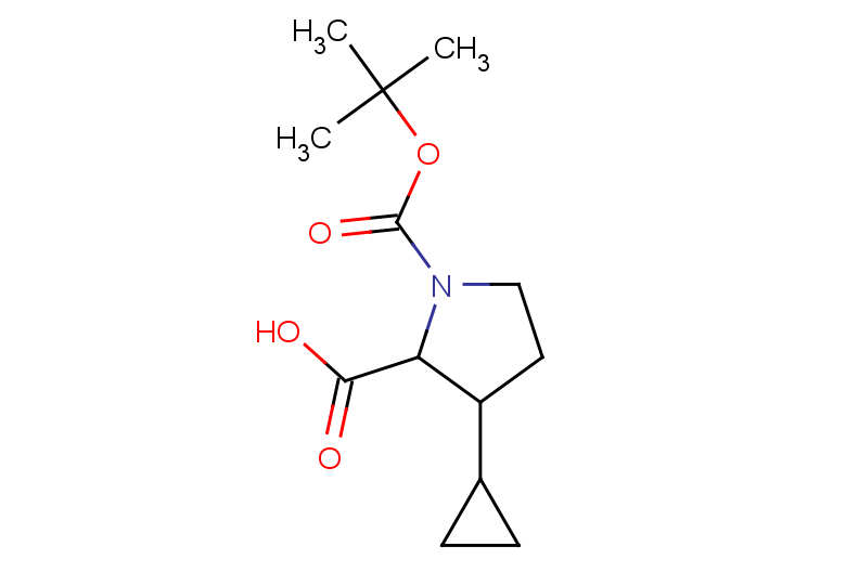 1-[(tert-butoxy)carbonyl]-3-cyclopropylpyrrolidine-2-carboxylic acid, Mixture of diastereomers