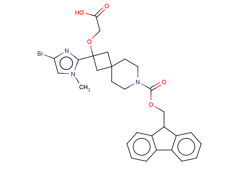 2-{[2-(4-bromo-1-methyl-1H-imidazol-2-yl)-7-{[(9H-fluoren-9-yl)methoxy]carbonyl}-7-azaspiro[3.5]nonan-2-yl]oxy}acetic acid