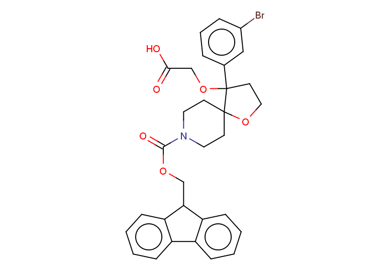 2-{[4-(3-bromophenyl)-8-{[(9H-fluoren-9-yl)methoxy]carbonyl}-1-oxa-8-azaspiro[4.5]decan-4-yl]oxy}acetic acid