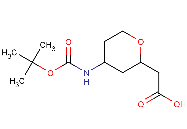 2-(4-{[(tert-butoxy)carbonyl]amino}oxan-2-yl)acetic acid, Mixture of diastereomers