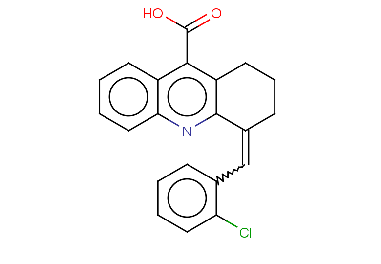 4-[(2-chlorophenyl)methylidene]-1,2,3,4-tetrahydroacridine-9-carboxylic acid