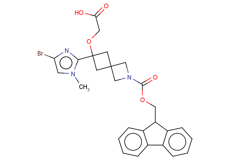 2-{[6-(4-bromo-1-methyl-1H-imidazol-2-yl)-2-{[(9H-fluoren-9-yl)methoxy]carbonyl}-2-azaspiro[3.3]heptan-6-yl]oxy}acetic acid