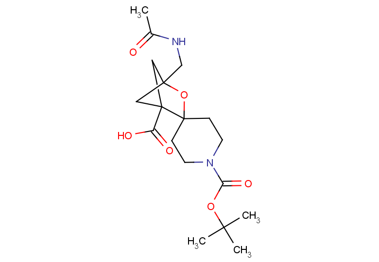 1'-[(tert-butoxy)carbonyl]-4-(acetamidomethyl)-3-oxaspiro[bicyclo[2.1.1]hexane-2,4'-piperidine]-1-carboxylic acid