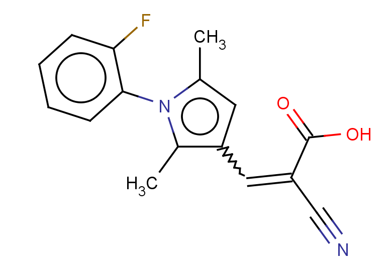 2-cyano-3-[1-(2-fluorophenyl)-2,5-dimethyl-1H-pyrrol-3-yl]prop-2-enoic acid