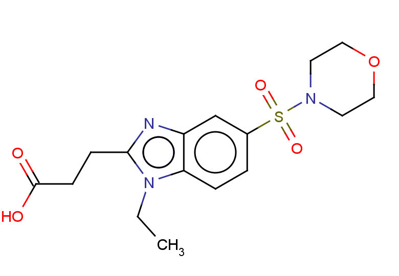 3-[1-ethyl-5-(morpholine-4-sulfonyl)-1H-1,3-benzodiazol-2-yl]propanoic acid