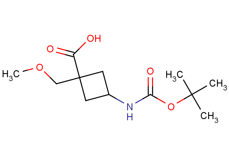 3-{[(tert-butoxy)carbonyl]amino}-1-(methoxymethyl)cyclobutane-1-carboxylic acid, Mixture of diastereomers