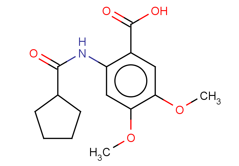 2-cyclopentaneamido-4,5-dimethoxybenzoic acid