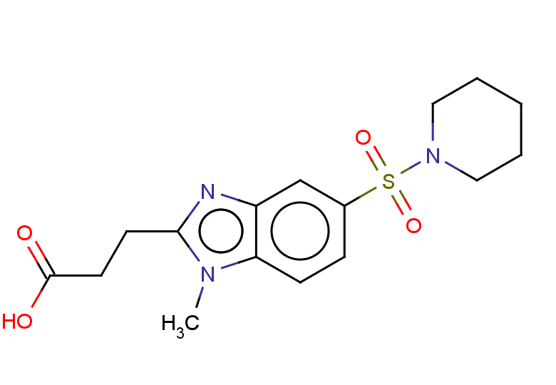 3-[1-methyl-5-(piperidine-1-sulfonyl)-1H-1,3-benzodiazol-2-yl]propanoic acid