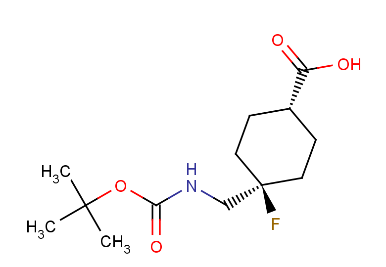 rac-(1r,4r)-4-({[(tert-butoxy)carbonyl]amino}methyl)-4-fluorocyclohexane-1-carboxylic acid, trans