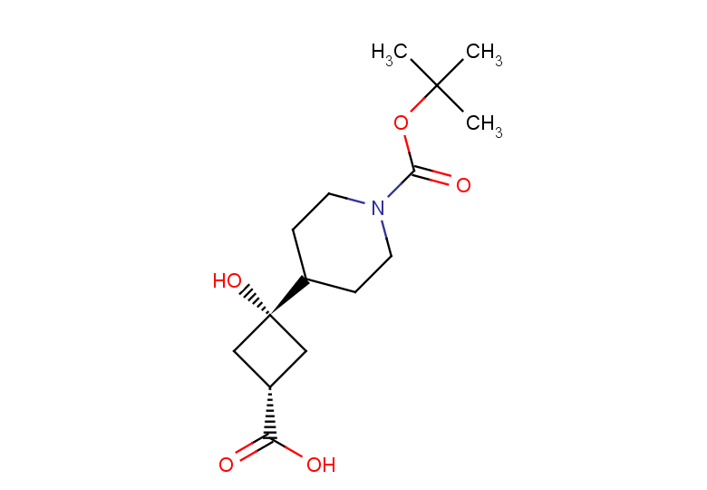 rac-(1s,3s)-3-{1-[(tert-butoxy)carbonyl]piperidin-4-yl}-3-hydroxycyclobutane-1-carboxylic acid, cis