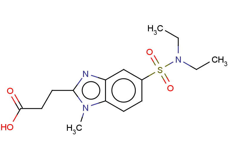 3-[5-(diethylsulfamoyl)-1-methyl-1H-1,3-benzodiazol-2-yl]propanoic acid