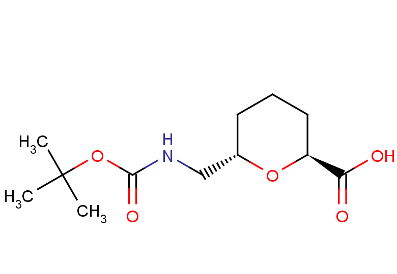 rac-(2R,6R)-6-({[(tert-butoxy)carbonyl]amino}methyl)oxane-2-carboxylic acid, trans