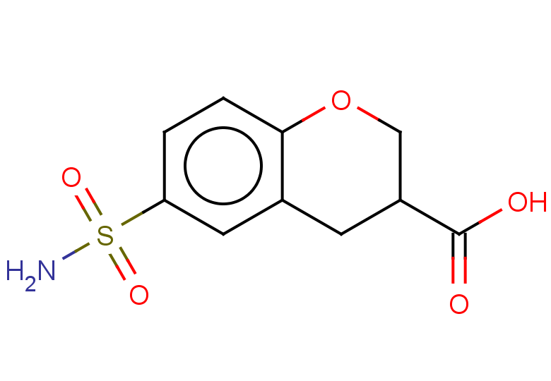 6-sulfamoyl-3,4-dihydro-2H-1-benzopyran-3-carboxylic acid