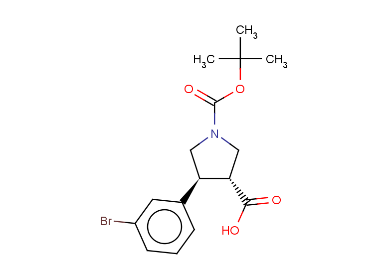 rac-(3R,4S)-4-(3-bromophenyl)-1-[(tert-butoxy)carbonyl]pyrrolidine-3-carboxylic acid, trans