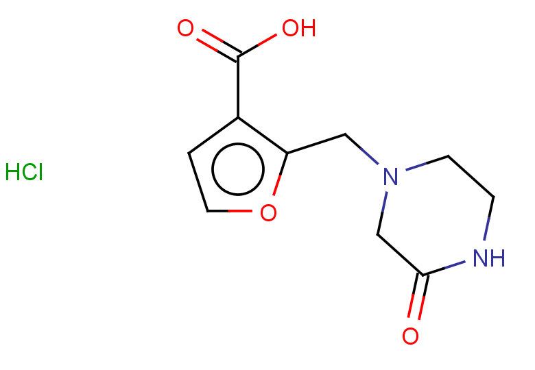 2-[(3-oxopiperazin-1-yl)methyl]furan-3-carboxylic acid hydrochloride
