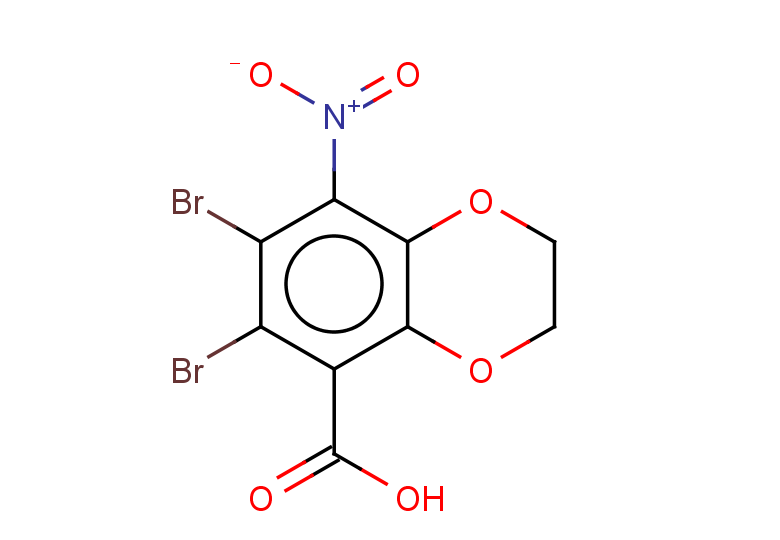6,7-dibromo-8-nitro-2,3-dihydro-1,4-benzodioxine-5-carboxylic acid