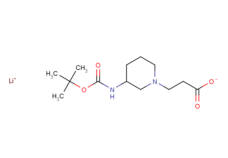 lithium(1+) 3-(3-{[(tert-butoxy)carbonyl]amino}piperidin-1-yl)propanoate