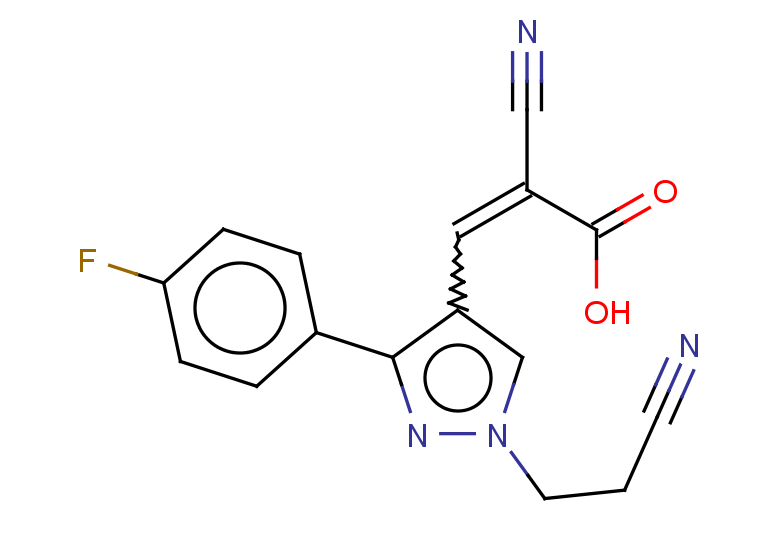 2-cyano-3-[1-(2-cyanoethyl)-3-(4-fluorophenyl)-1H-pyrazol-4-yl]prop-2-enoic acid