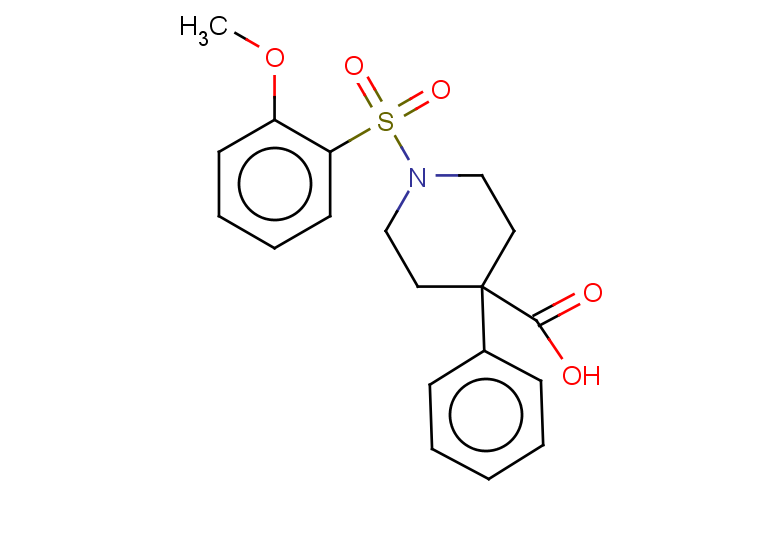 1-(2-methoxybenzenesulfonyl)-4-phenylpiperidine-4-carboxylic acid