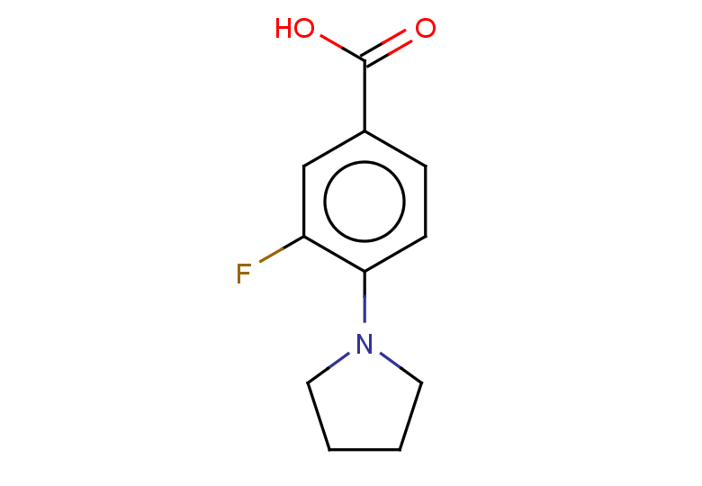 3-fluoro-4-(pyrrolidin-1-yl)benzoic acid