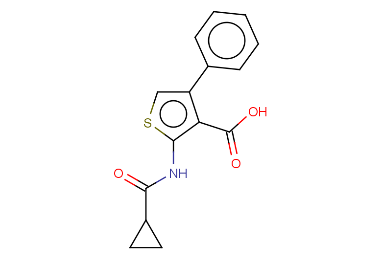 2-cyclopropaneamido-4-phenylthiophene-3-carboxylic acid
