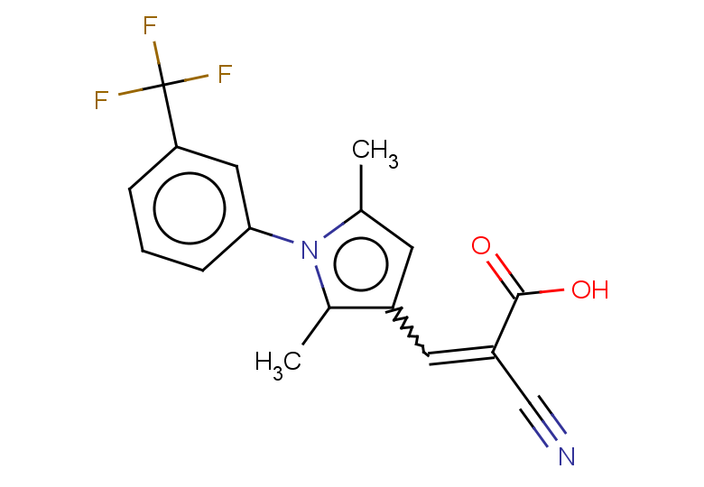 2-cyano-3-{2,5-dimethyl-1-[3-(trifluoromethyl)phenyl]-1H-pyrrol-3-yl}prop-2-enoic acid