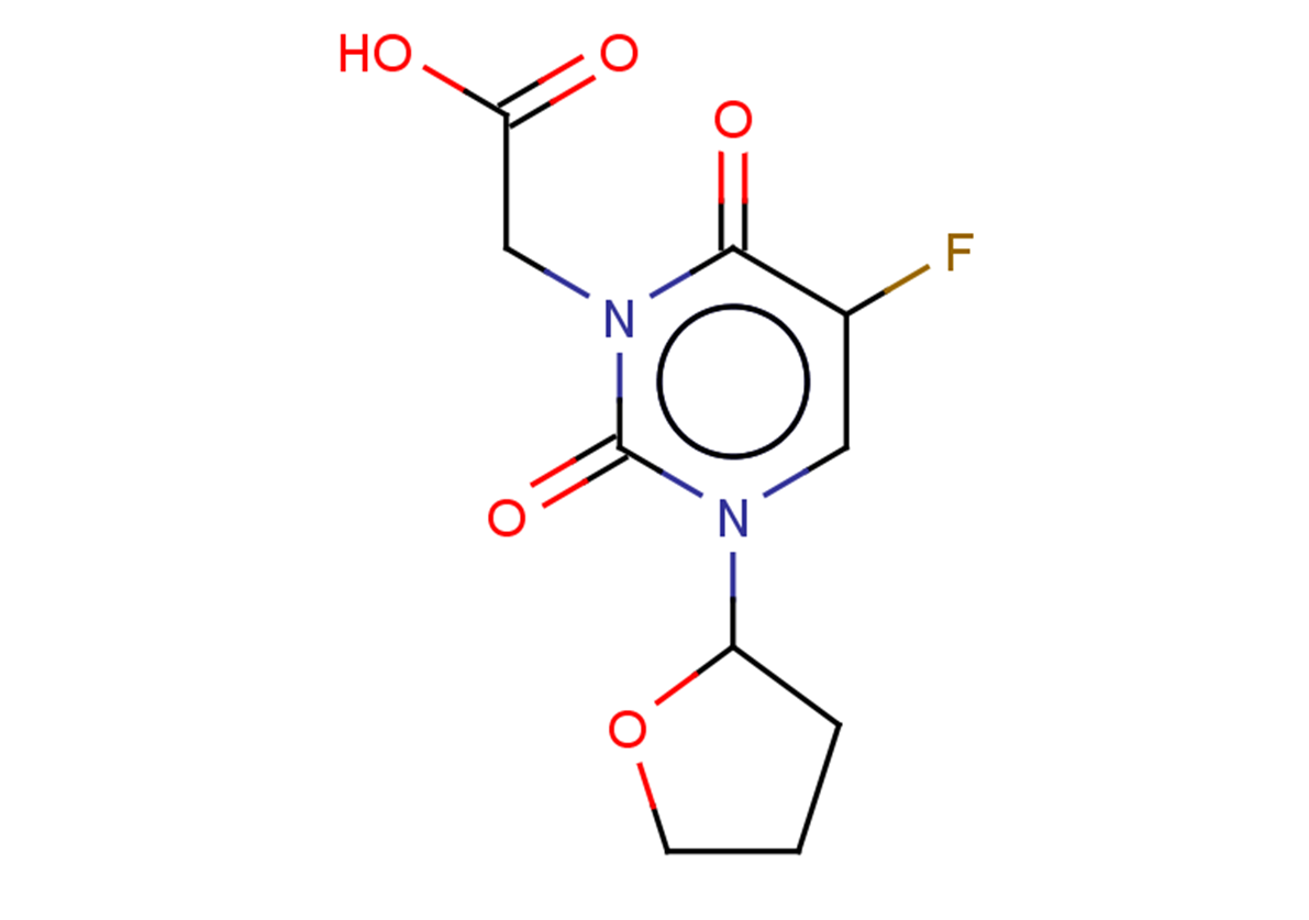2-[5-fluoro-2,6-dioxo-3-(oxolan-2-yl)-1,2,3,6-tetrahydropyrimidin-1-yl]acetic acid