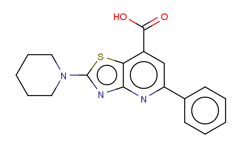 5-phenyl-2-(piperidin-1-yl)-[1,3]thiazolo[4,5-b]pyridine-7-carboxylic acid