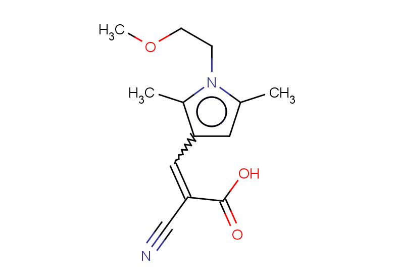 2-cyano-3-[1-(2-methoxyethyl)-2,5-dimethyl-1H-pyrrol-3-yl]prop-2-enoic acid