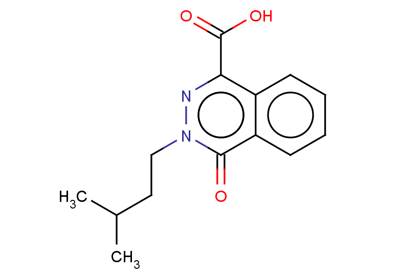 3-(3-methylbutyl)-4-oxo-3,4-dihydrophthalazine-1-carboxylic acid