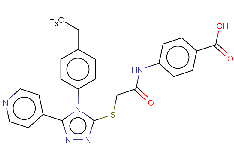 4-(2-{[4-(4-ethylphenyl)-5-(pyridin-4-yl)-4H-1,2,4-triazol-3-yl]sulfanyl}acetamido)benzoic acid