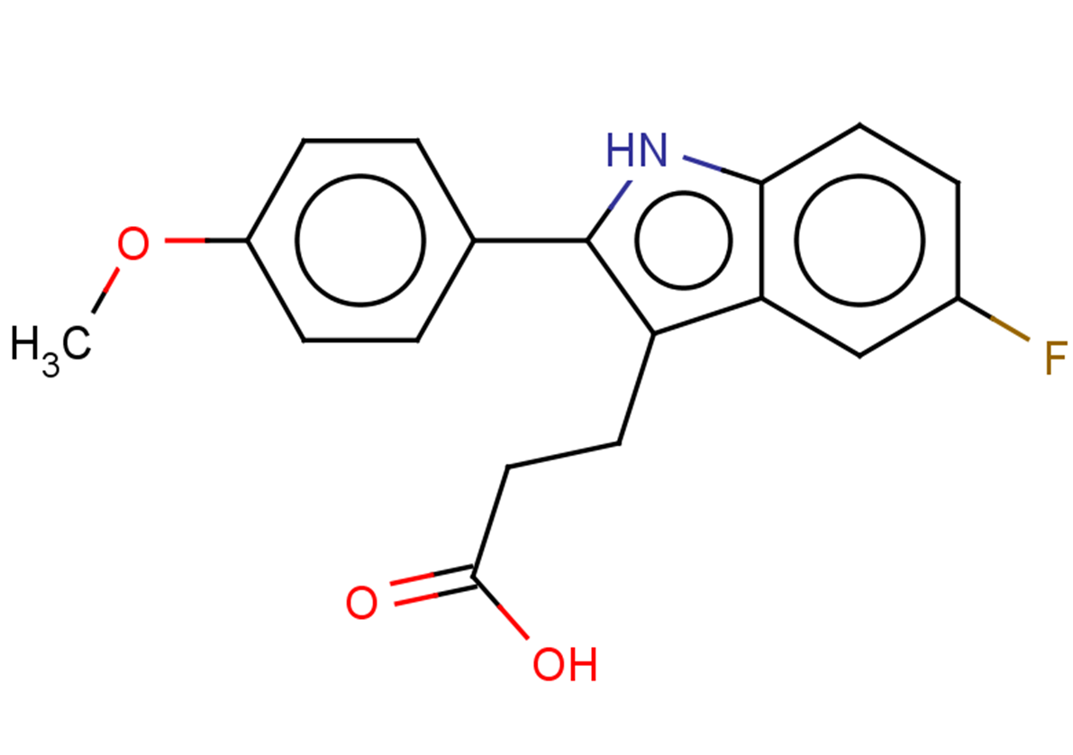 3-[5-fluoro-2-(4-methoxyphenyl)-1H-indol-3-yl]propanoic acid