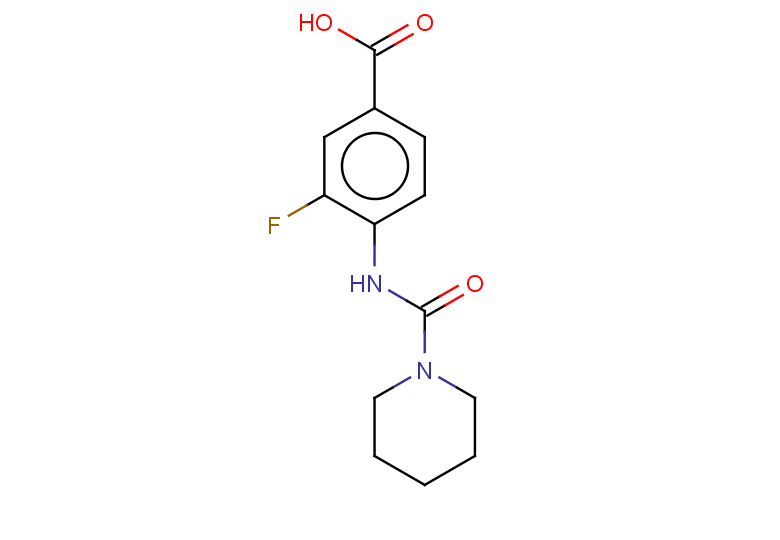 3-fluoro-4-[(piperidine-1-carbonyl)amino]benzoic acid