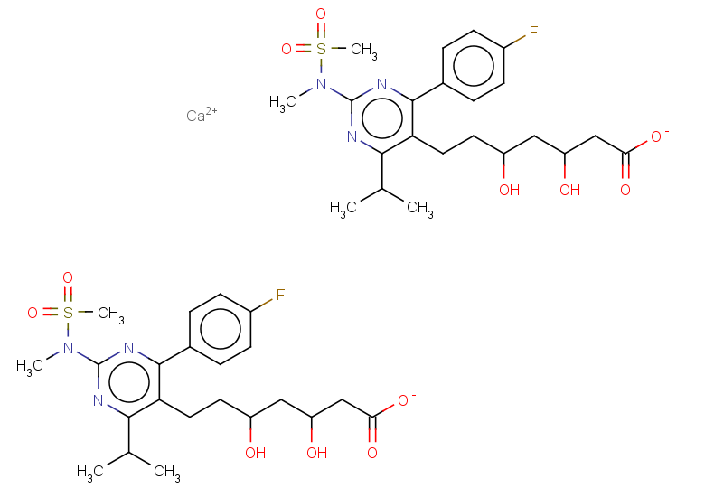 calcium bis(7-[4-(4-fluorophenyl)-2-(N-methylmethanesulfonamido)-6-(propan-2-yl)pyrimidin-5-yl]-3,5-dihydroxyheptanoate)