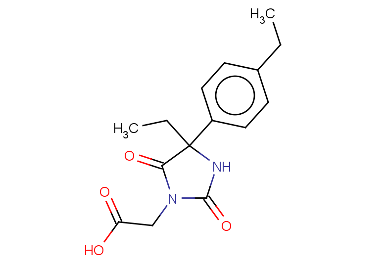 2-[4-ethyl-4-(4-ethylphenyl)-2,5-dioxoimidazolidin-1-yl]acetic acid
