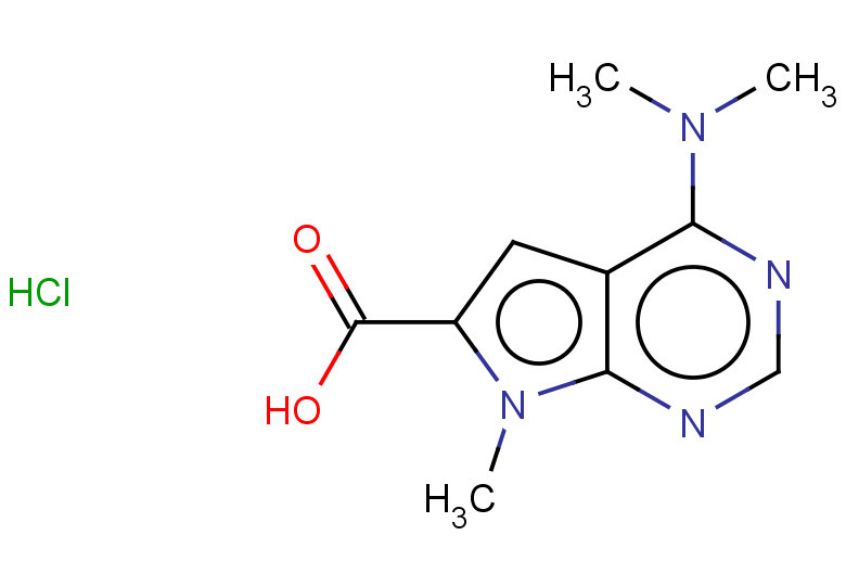 4-(dimethylamino)-7-methyl-7H-pyrrolo[2,3-d]pyrimidine-6-carboxylic acid hydrochloride