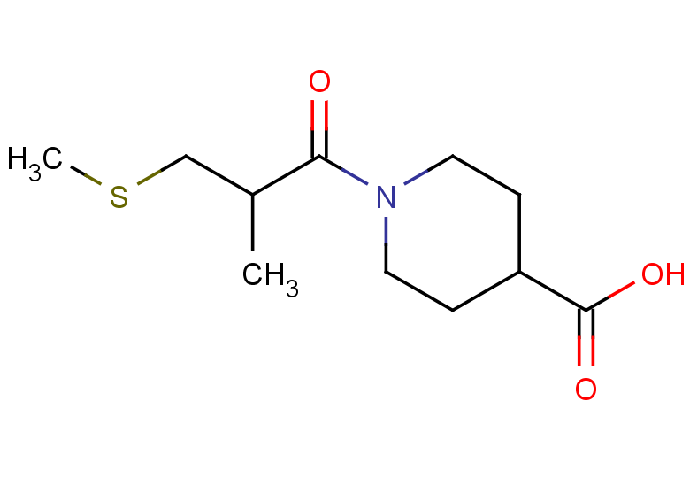 1-[2-methyl-3-(methylsulfanyl)propanoyl]piperidine-4-carboxylic acid