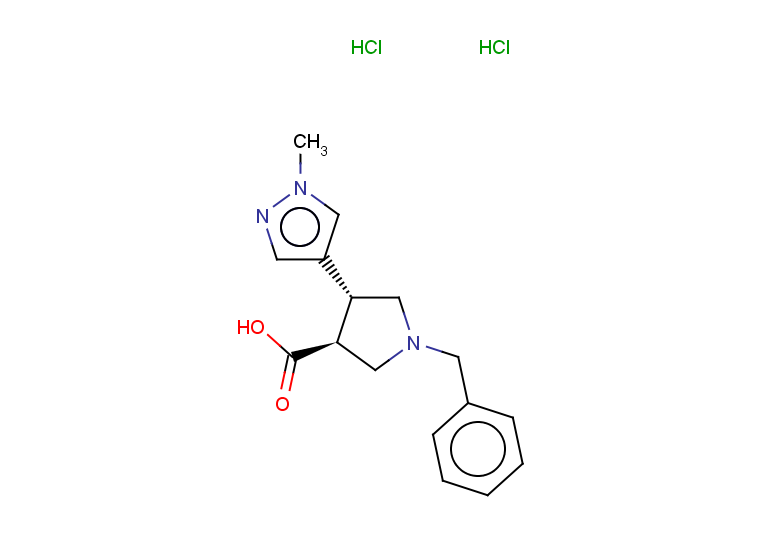 rac-(3R,4S)-1-benzyl-4-(1-methyl-1H-pyrazol-4-yl)pyrrolidine-3-carboxylic acid dihydrochloride, trans