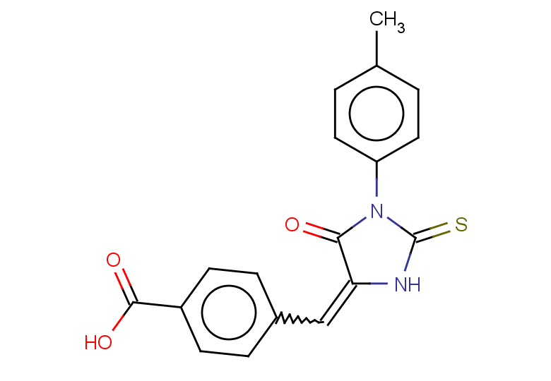 4-{[1-(4-methylphenyl)-5-oxo-2-sulfanylideneimidazolidin-4-ylidene]methyl}benzoic acid