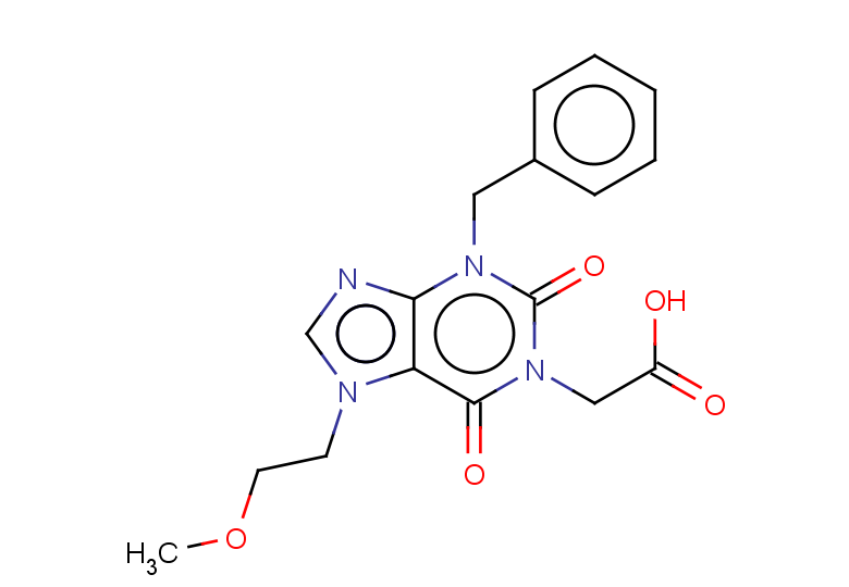 2-[3-benzyl-7-(2-methoxyethyl)-2,6-dioxo-2,3,6,7-tetrahydro-1H-purin-1-yl]acetic acid