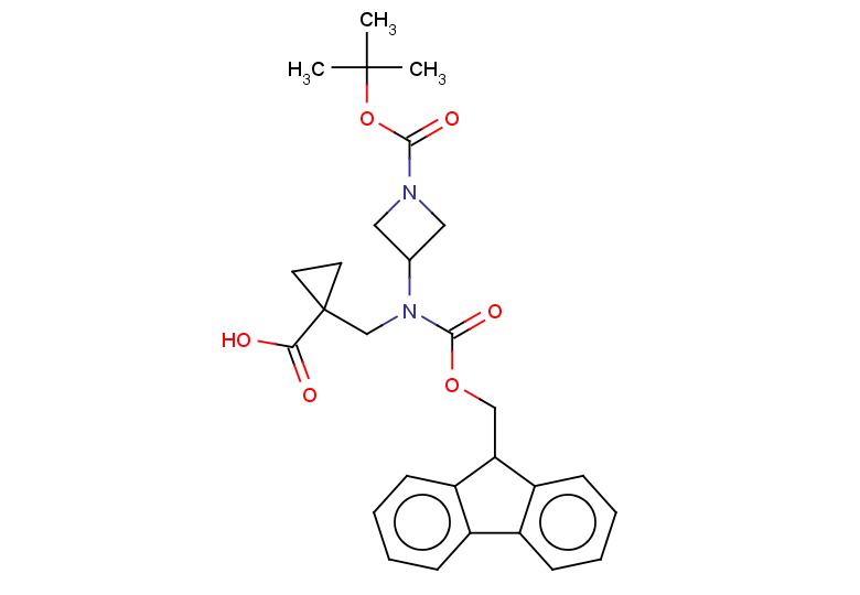 1-[({1-[(tert-butoxy)carbonyl]azetidin-3-yl}({[(9H-fluoren-9-yl)methoxy]carbonyl})amino)methyl]cyclopropane-1-carboxylic acid