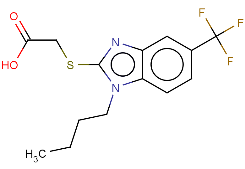 2-{[1-butyl-5-(trifluoromethyl)-1H-1,3-benzodiazol-2-yl]sulfanyl}acetic acid