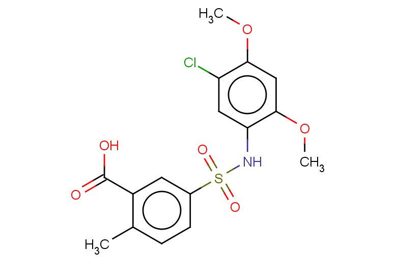 5-[(5-chloro-2,4-dimethoxyphenyl)sulfamoyl]-2-methylbenzoic acid