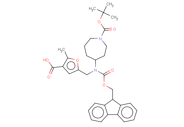 5-[({1-[(tert-butoxy)carbonyl]azepan-4-yl}({[(9H-fluoren-9-yl)methoxy]carbonyl})amino)methyl]-2-methylfuran-3-carboxylic acid