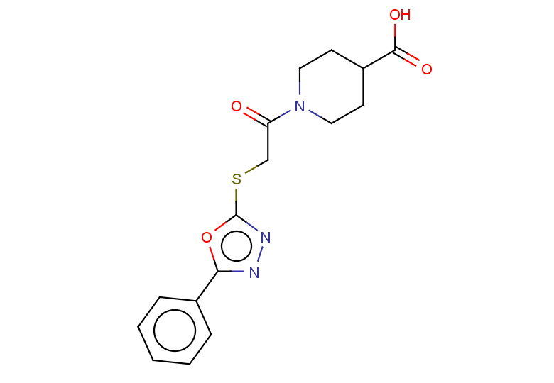 1-{2-[(5-phenyl-1,3,4-oxadiazol-2-yl)sulfanyl]acetyl}piperidine-4-carboxylic acid