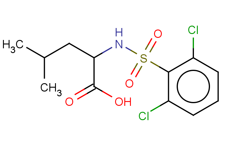2-(2,6-dichlorobenzenesulfonamido)-4-methylpentanoic acid