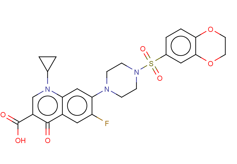 1-cyclopropyl-7-[4-(2,3-dihydro-1,4-benzodioxine-6-sulfonyl)piperazin-1-yl]-6-fluoro-4-oxo-1,4-dihydroquinoline-3-carboxylic acid