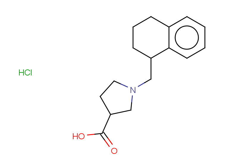 1-(1,2,3,4-tetrahydronaphthalen-1-ylmethyl)pyrrolidine-3-carboxylic acid hydrochloride