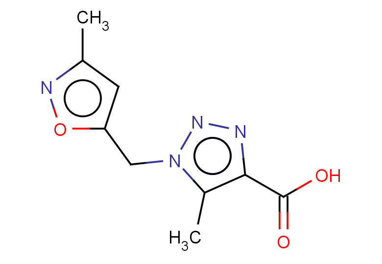 5-methyl-1-[(3-methyl-1,2-oxazol-5-yl)methyl]-1H-1,2,3-triazole-4-carboxylic acid