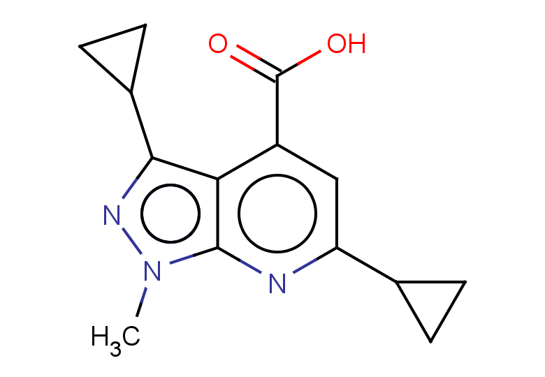 3,6-dicyclopropyl-1-methyl-1H-pyrazolo[3,4-b]pyridine-4-carboxylic acid